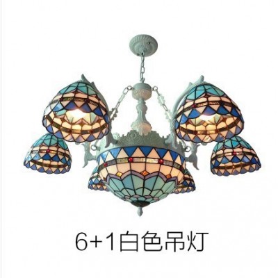 客厅灯餐厅灯饰地中海风格别墅卧室灯蒂凡尼欧式复古灯具工厂吊灯图5