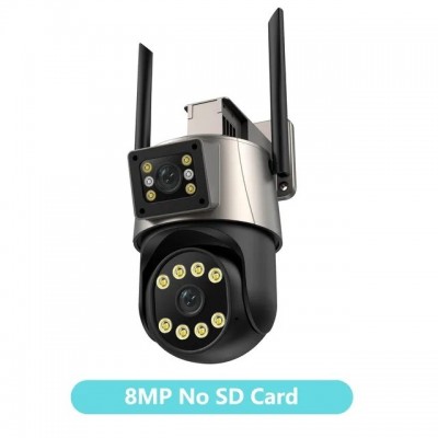雄迈 无线监控摄像机三目八倍变焦枪球 9MP 双画面云台高清摄像头图5