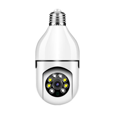 无线灯泡摄像头监控家用360全景无死角高清全彩夜视5G双频免布线图5