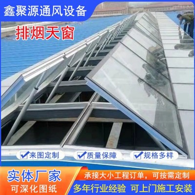 消防电动采光排烟天窗 三角型通风排烟天窗 大型厂房采光 通风设备图4