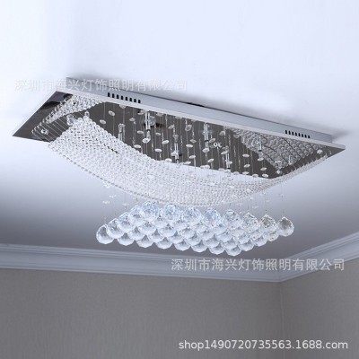 轻奢水晶吸顶灯客厅灯新款创意现代简约别墅大气餐厅卧室灯具批发图5