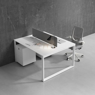 办公电脑桌椅组合屏风工作位卡座4/6/8人位办公工作桌简约现代