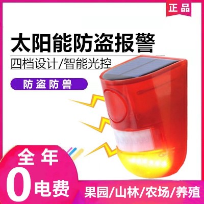太阳能户外人体感应报警器养殖场防贼防小偷超长续航待机防盗器图2