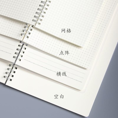 线圈本A5透明pp磨砂外壳笔记空白本B5康奈尔方格记事本A6点阵本子图2