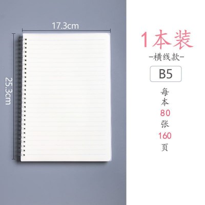 线圈本A5透明pp磨砂外壳笔记空白本B5康奈尔方格记事本A6点阵本子图5