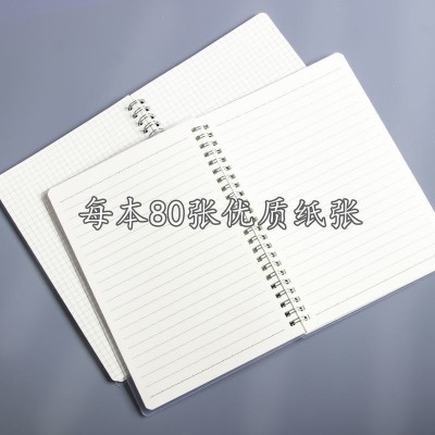 线圈本A5透明pp磨砂外壳笔记空白本B5康奈尔方格记事本A6点阵本子图4
