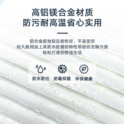 掬水帘跨境爆款无绳百叶窗帘书房卫浴防潮防霉免打孔铝合金百叶帘图2