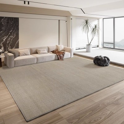 地毯客厅纯色侘寂新款轻奢高级免洗可擦防水简约茶几 家用地垫
