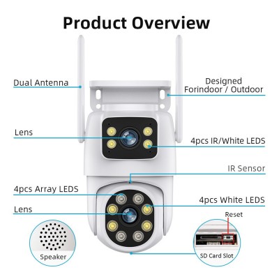WiFi监控网络摄像头 安防远程监控雄迈ICSEE球机家用监控手机远程图3