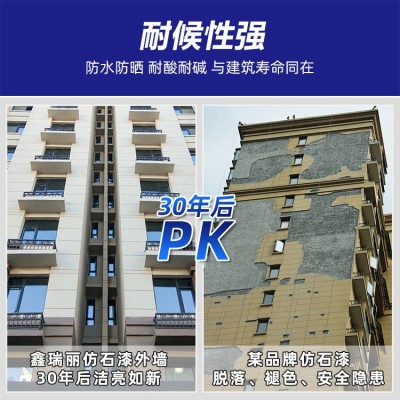 厂家直销多彩漆水包砂别墅外墙漆大理石漆防水防晒6D仿石漆水包砂图3