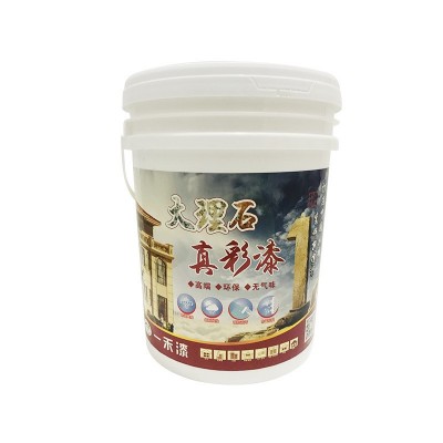 水包砂真石漆厂家批发外墙涂料农村别墅仿大理石水包水多彩仿石漆图5