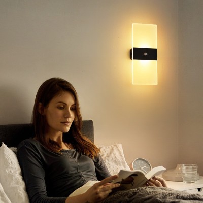 LED壁灯人体感应灯床头小夜灯卧室睡眠灯楼道免接线充电走廊玄关图2