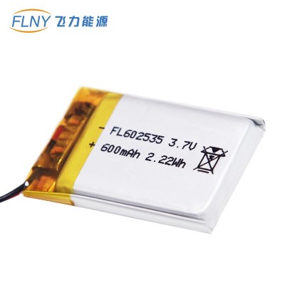 聚合物锂电池FL602535-600mah无线wifi 音箱行车记录仪数码产品