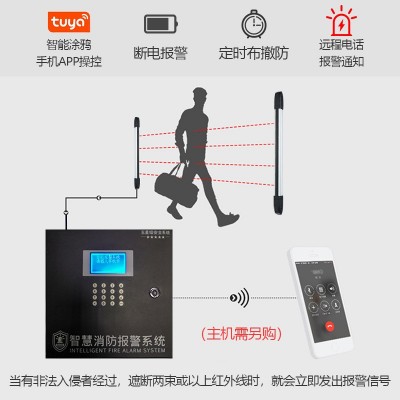 艾立恩 多光束有线红外栅栏对射探测器 室外防盗报警探测器图2
