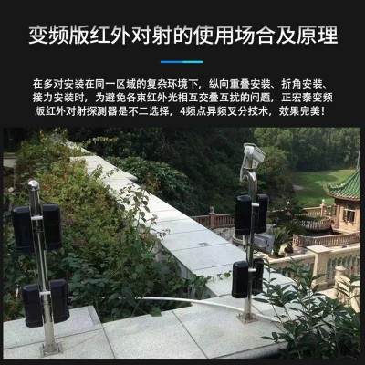 厂家 定制单双光束红外对射探测仪 光栅围墙安防红外线感应报警器图4