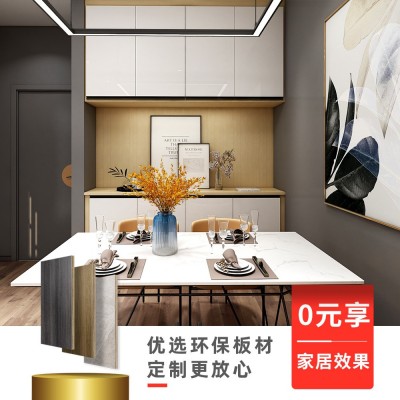 全屋衣柜家具欧松板颗粒多层板家具加工 板式衣柜橱柜书柜PET门板图2