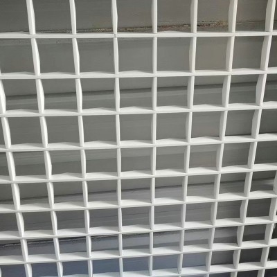 厂家直发铝格栅学校办公室吊顶格栅材料铝合金木纹格栅天花图5