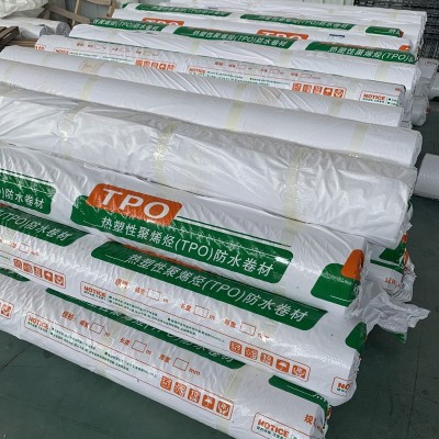 热塑性聚烯烃tpo防水卷材外露加筋耐根穿刺型TPO防水卷材工程专用图3