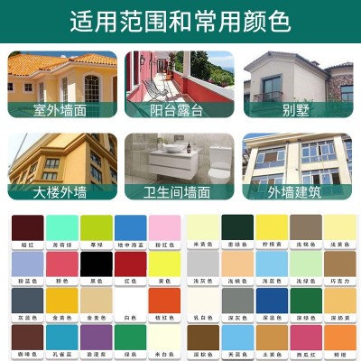 厂家批发外墙涂料防水墙漆户外水性墙面漆防晒乳胶漆丙烯酸外墙漆图2