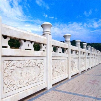 厂家现货桥梁石材栏杆 公园景观小桥石雕汉白玉装饰栏杆图3