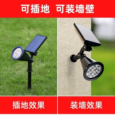 太阳能超亮射灯户外防水路灯地插草坪灯家用景观庭院灯花园照树灯图4