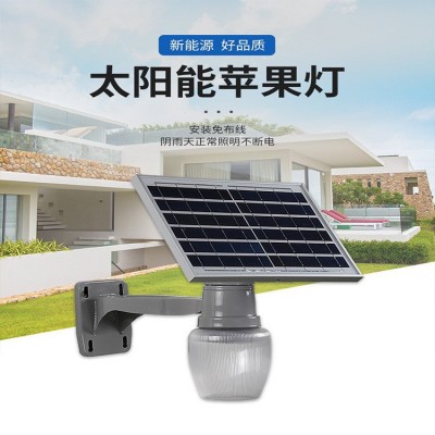 太阳能桃子灯苹果灯 壁灯照明灯苹果桃子月光灯 太阳能户外照明灯图4