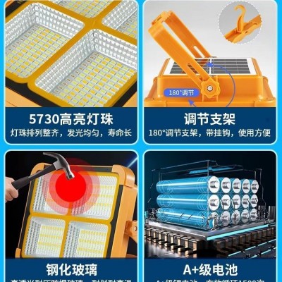 太阳能充电灯LED家用停电应急灯夜市灯露营照明灯亚马逊热销批发图4