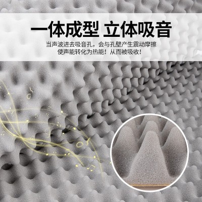 波浪隔音棉自粘墙体吸音棉家用消音棉填充海绵材料录音棚室内批发图3
