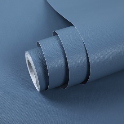 墙纸自粘批发纯色白色 卧室客厅加厚防水防潮壁纸pvc背景墙翻新贴图2