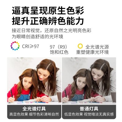 全光谱护眼LED吸顶灯家用客厅创意卧室现代普瑞灯具饰工厂全屋图4