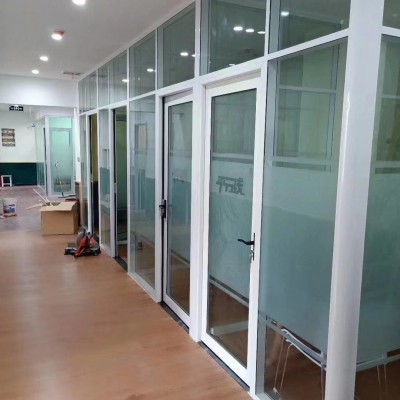 办公室隔断墙双玻百叶单玻高隔间铝合金钢化玻璃隔断铝型材厂家图3