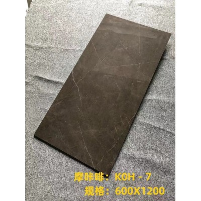 咖啡色600*1200通体大理石瓷砖客厅防滑地砖酒店KTV背景墙大板墙图3