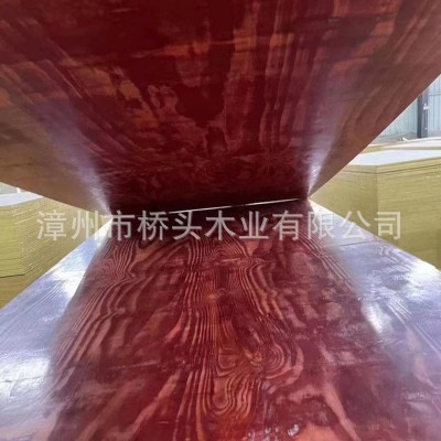 松木面高层多层装修建筑模板厂家批发木模板工程用覆膜红色胶合板图4