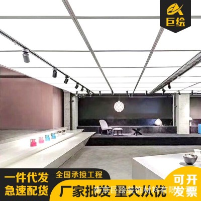 厂家直销UV软膜天花吊顶透光膜灯膜LED高亮窗帘店A级防火膜工程图4