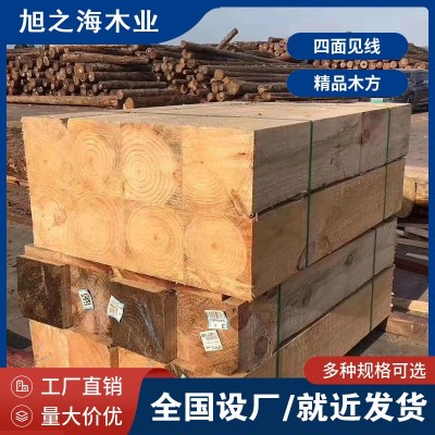 建筑用方木价格建筑木方厂家批发跳板工程加松白松云杉桥梁枕木图3