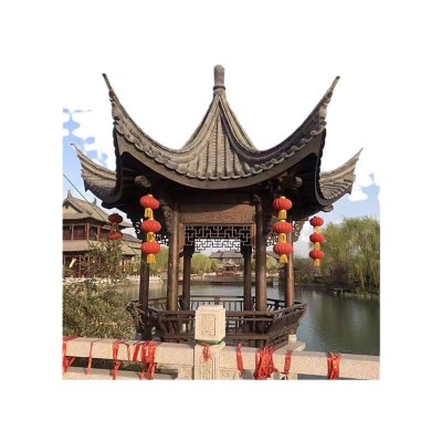 古建六角凉亭公园休闲防腐木双层六角亭子户外庭院实木仿古凉亭厂图5