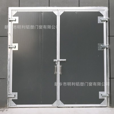厂家制作铝合金工业平开门厂房大门消防通道门仓库门 简约工业门图3