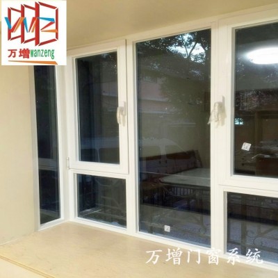 上海万增系统门窗供应宝山/闸北咖啡色铝合金门窗/阳台窗图2