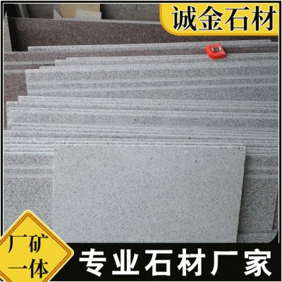 芝麻白火烧板花岗岩 3公分地铺石荔枝面建筑外墙干挂山东白麻石材图3