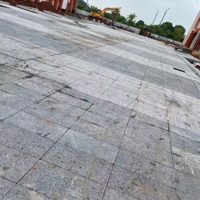 市政工程火烧面地铺石材广场公园大理石花岗岩芝麻灰火烧板地铺石图4