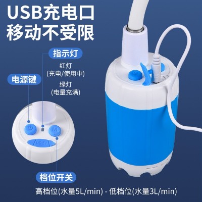 农村宿舍洗澡神器家用租房户外电动便携式简易自吸淋浴器电动花洒图3