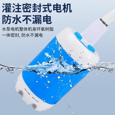 农村宿舍洗澡神器家用租房户外电动便携式简易自吸淋浴器电动花洒图2