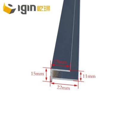 15*22mm不等边玻璃附框副框 挡边 隐框幕墙玻璃托U型铝净化铝型材图3