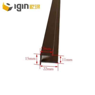 15*22mm不等边玻璃附框副框 挡边 隐框幕墙玻璃托U型铝净化铝型材图4