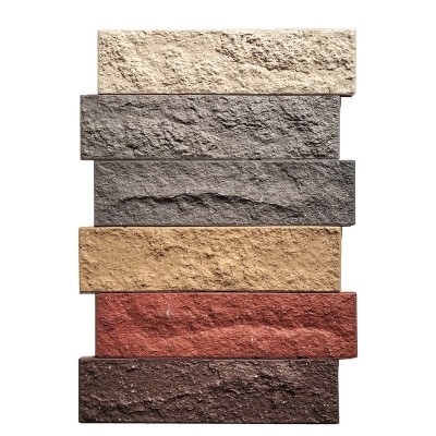 福建60x240mm凹凸面通体仿岩石面砖仿劈开砖别墅自建房外墙劈岩砖图5