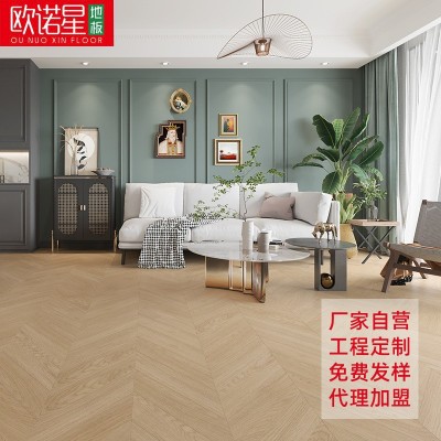 鱼骨拼新三层地板地热地暖侘寂风多层实木日式地板北欧工厂直发图4