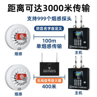 智能火灾无线烟雾警报器烟感主机远程系统联网商用消防专用3c认证图3