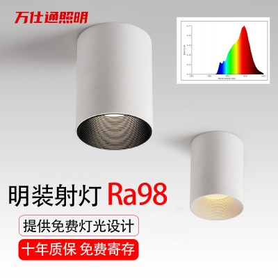 中山小山丘智能明装射灯cob现代家用防眩全光谱护眼科技led筒灯图2