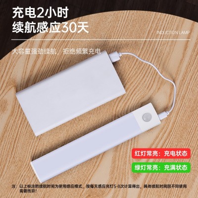 超薄智能人体感应led灯 长条磁吸自粘衣柜灯带充电式酒柜橱柜灯条图4