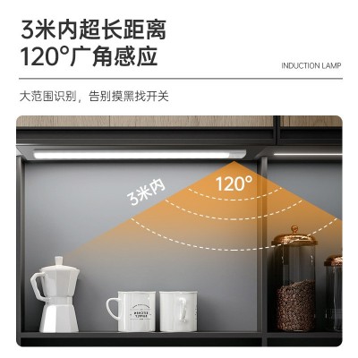 超薄智能人体感应led灯 长条磁吸自粘衣柜灯带充电式酒柜橱柜灯条图3